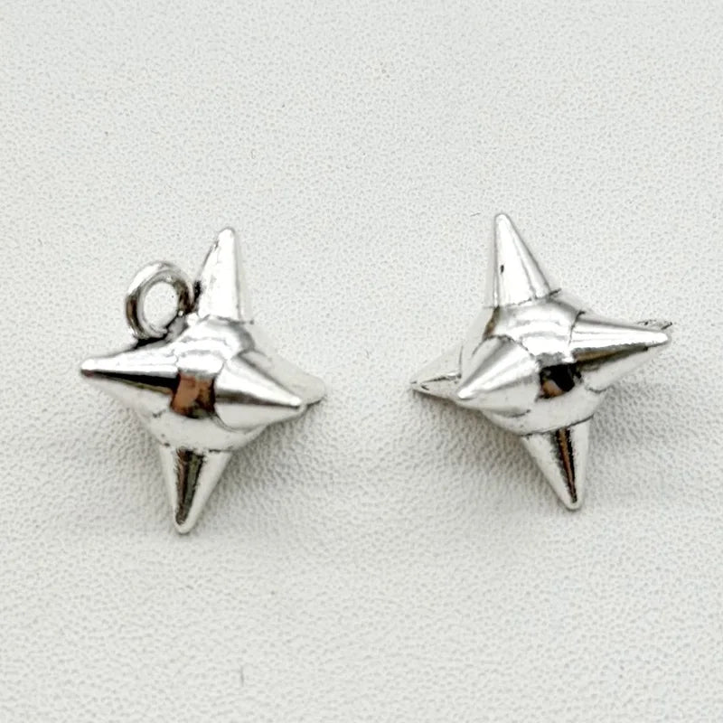 Punk Rock Aesthetic Spike Morning Star Rivet Dangle Charms Jewelry Making Gothic Spiky Ball Pendant Charms DIY Jewelry Findings