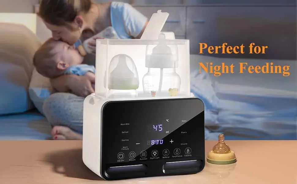 Baby Bottle Warmer Multifunction Sterilizer Accurate Temperature Control Fast Milk Bottle Warmers with Timer Newborn Accessories