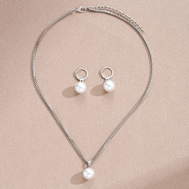 3 Pcs Jewelry Set Of Earring Pendant Necklace For Women Exquisite Fashion Wedding Gift
