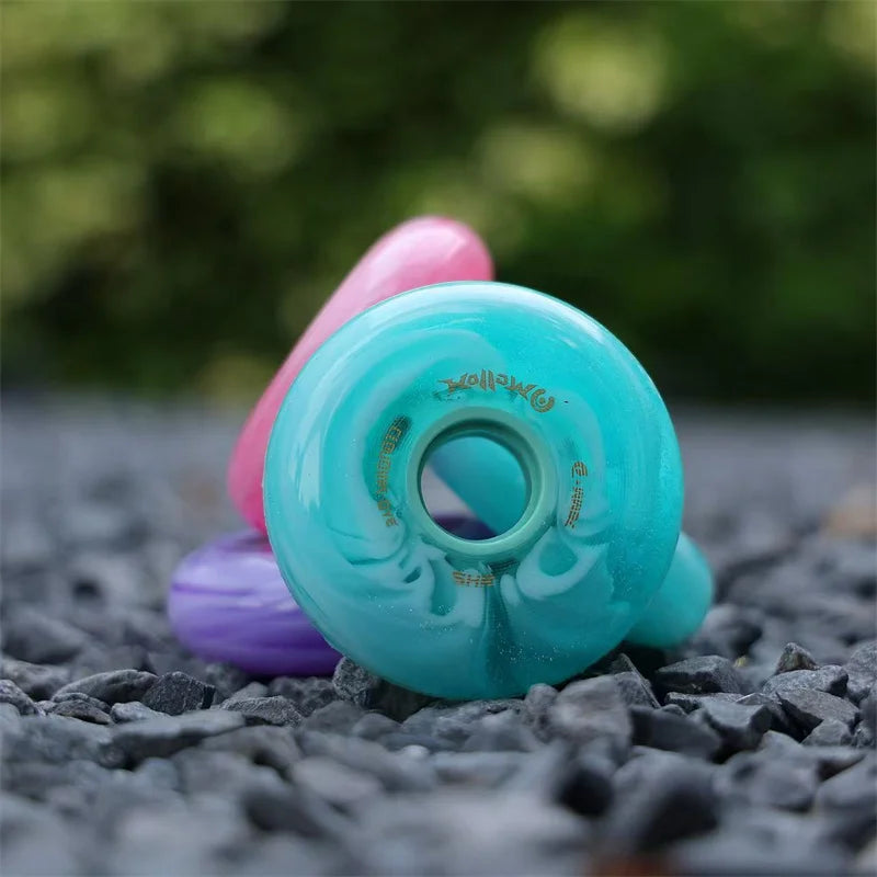 85A LBS Full Meat Jade Wheel with White Yellow Purple Pink Cyan 80mm 76mm 72mm Roller Skating Wheels Slalom Tire for SEBA FSK 8p
