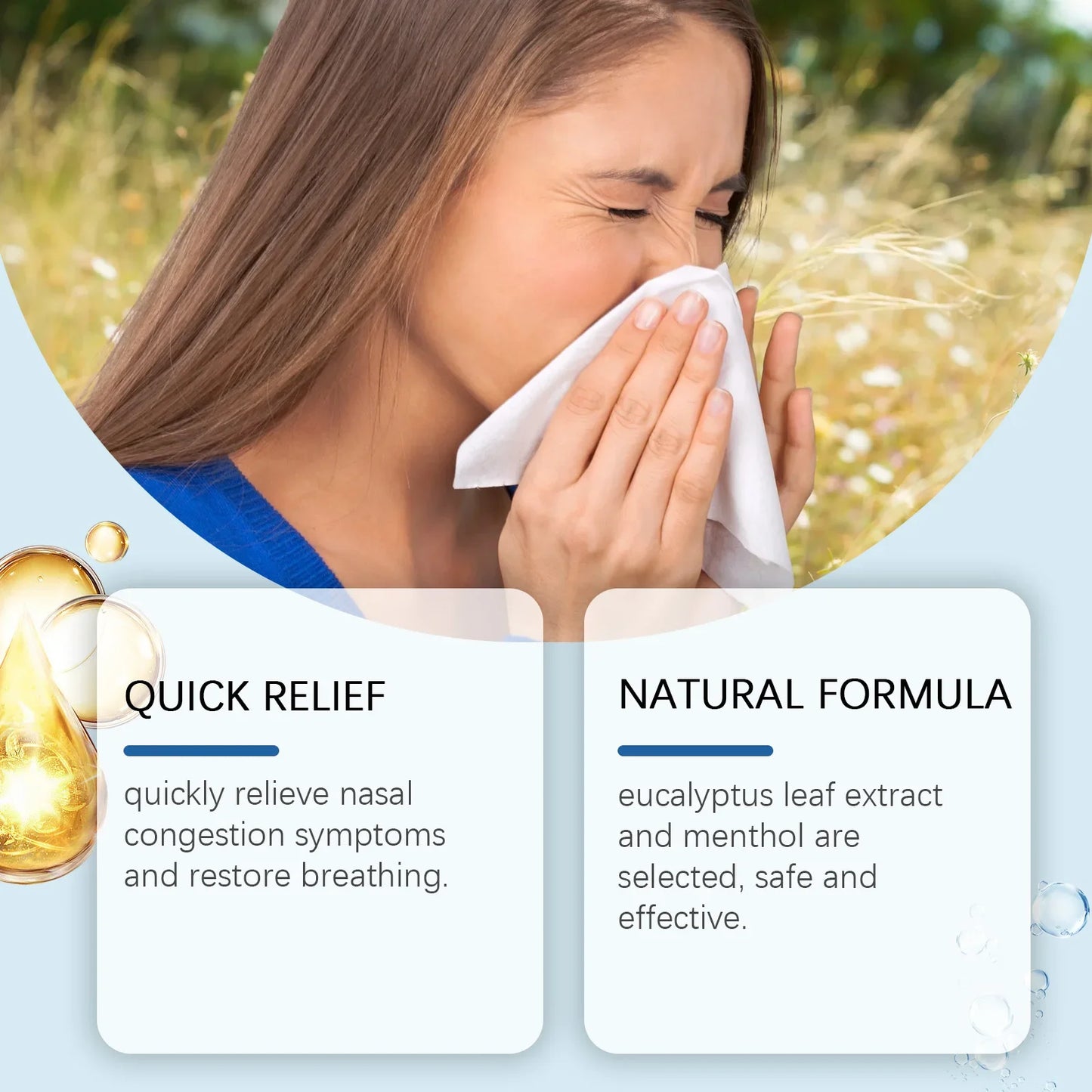 Herbal Soothing Inhaler Cleaning Nasal Improve Discomfort Gentle and Non-irritating Nasal Inhaler Long-Lasting Refreshing