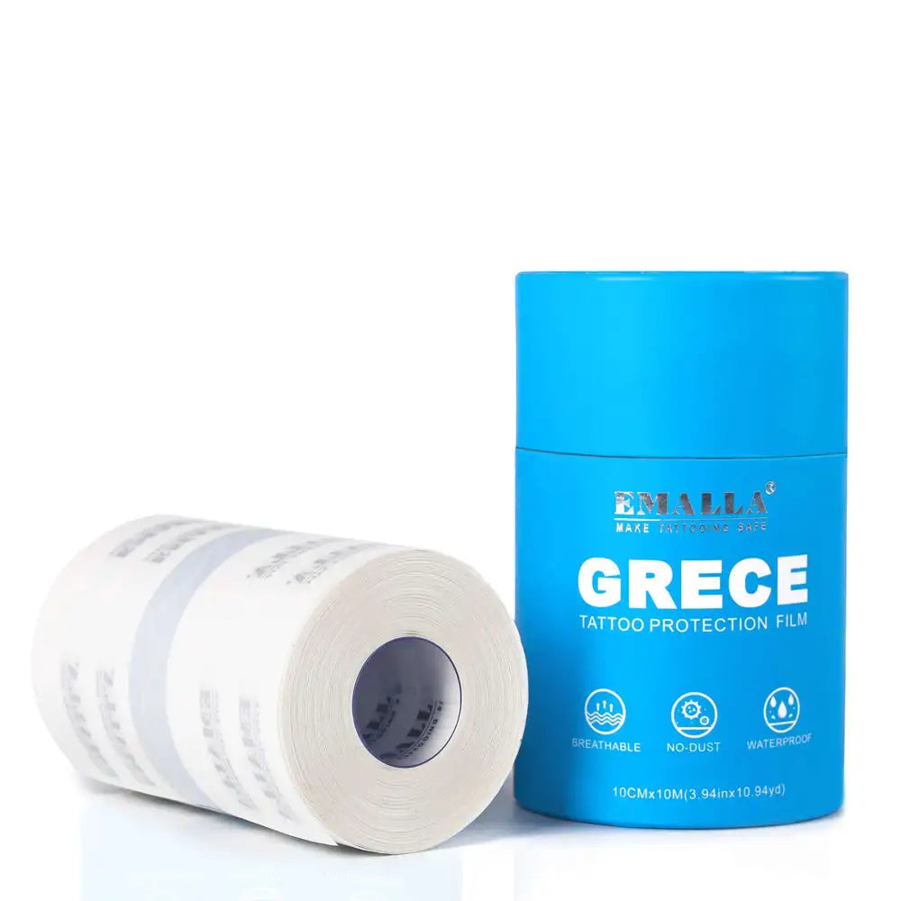 EMALLA GRECE Premium Tattoo Protection Film PU Tape for Aftercare Protective Skin Healing Tattoo Adhesive Bandages Repair