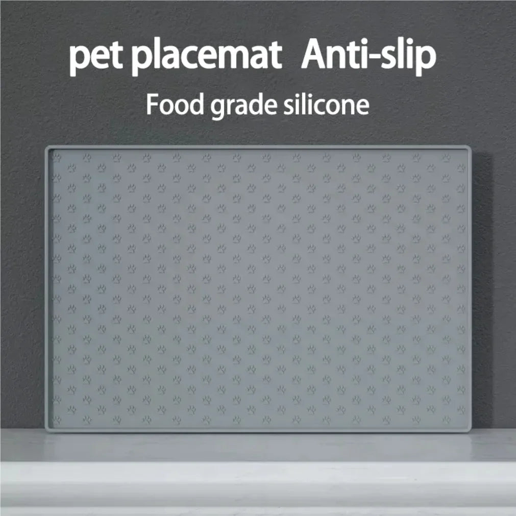 Pet Placemat Cat Dog Drinking Feeding Placemat Feeder Mats Cat Feed Mat Dog Food bowl Mat Silicone Waterproof Pet Bowl Pad 2025