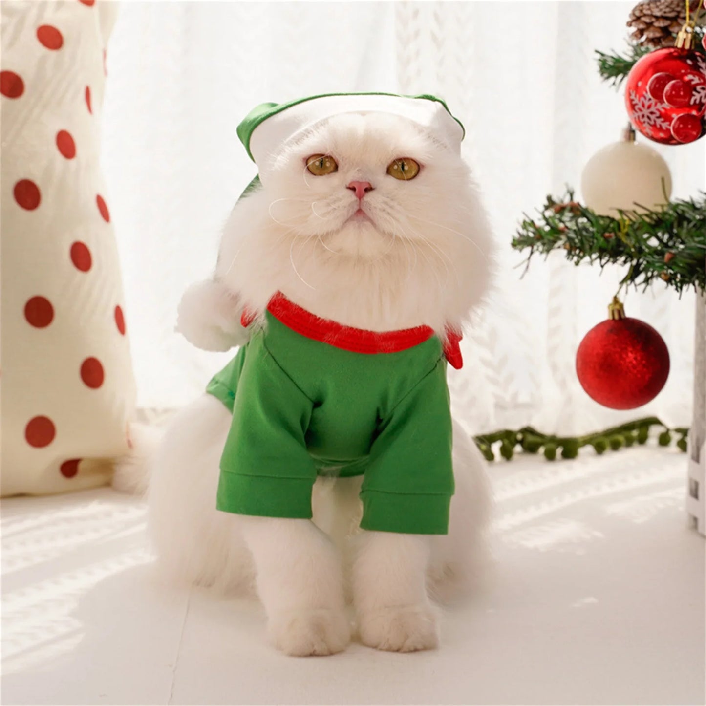 Puppy Style Christmas Sweatshirt Winter Dog Warming Soft Comfortable Pullover Sweatshirt Puppy Festival Lovely Costume Shirt