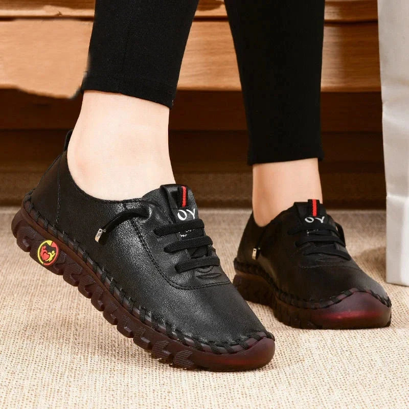 2025 Women Sneakers Platform Shoes Leather Patchwork Casual Sport Shoes Ladies Outdoor Running Vulcanized Shoes Zapatillas Mujer