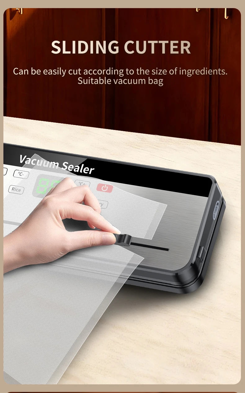 Wireless Portable Vacuum Sealing Machine for Food With Sealing Countdown Display Multi-Pack Vacuum Touch Waterproof Buttons 828