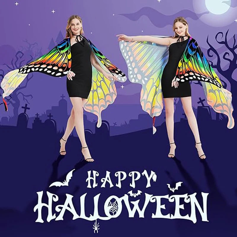 2025 Halloween Costumes Cosplay Butterfly Cloak Girls Women Dance Performance Dress Cloak