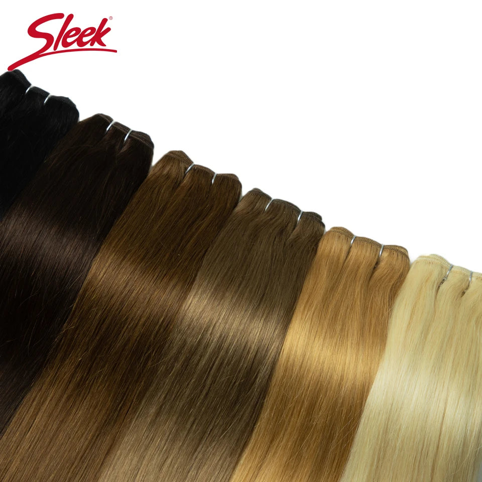 Sleek Peruvian Straight Human Hair Double Drawn Natural Human Hair Weave Bundles Natural Brown #27 #613 Remy Human Hair Bundle