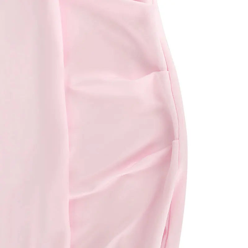 Summer New Women Maxi Dresses Pink Sexy Lace Sweet Sleeveless Backless Dress Streetwear Fashion Casual Slim Lady Dress Clothing