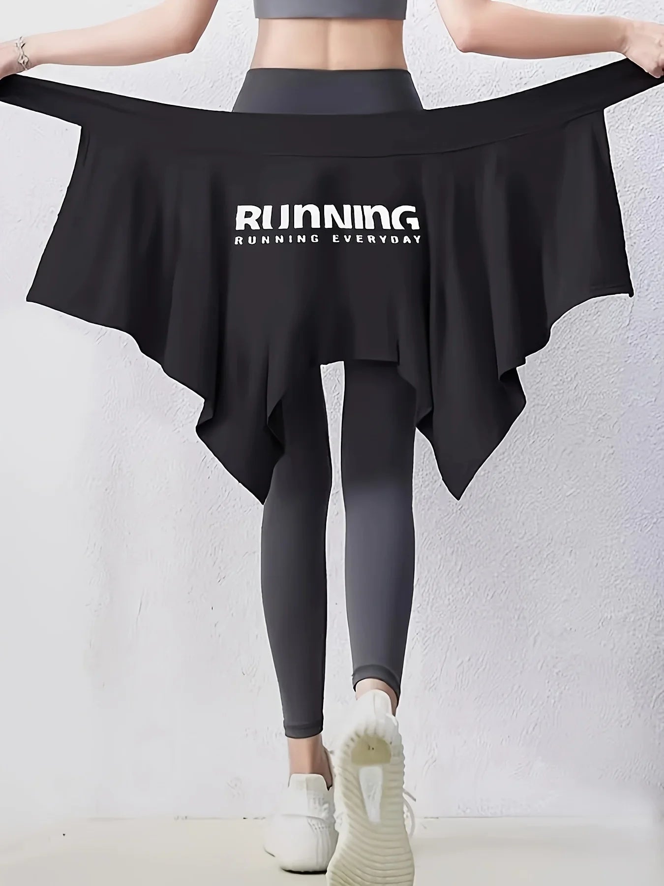 Women's Sports Fashion Lace-Up Tennis Skirt Butt-Covering Fitness Yoga Running Skirt Anti-See-Through