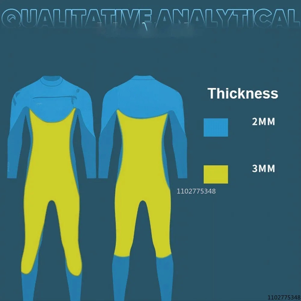 3mm/2mm Neopreno Men Women Wetsuit One-Piece Swimsuits Snorkeling Kayaking Wet Suit Surfing Scuba Diving Suit Fishing Kitesurf