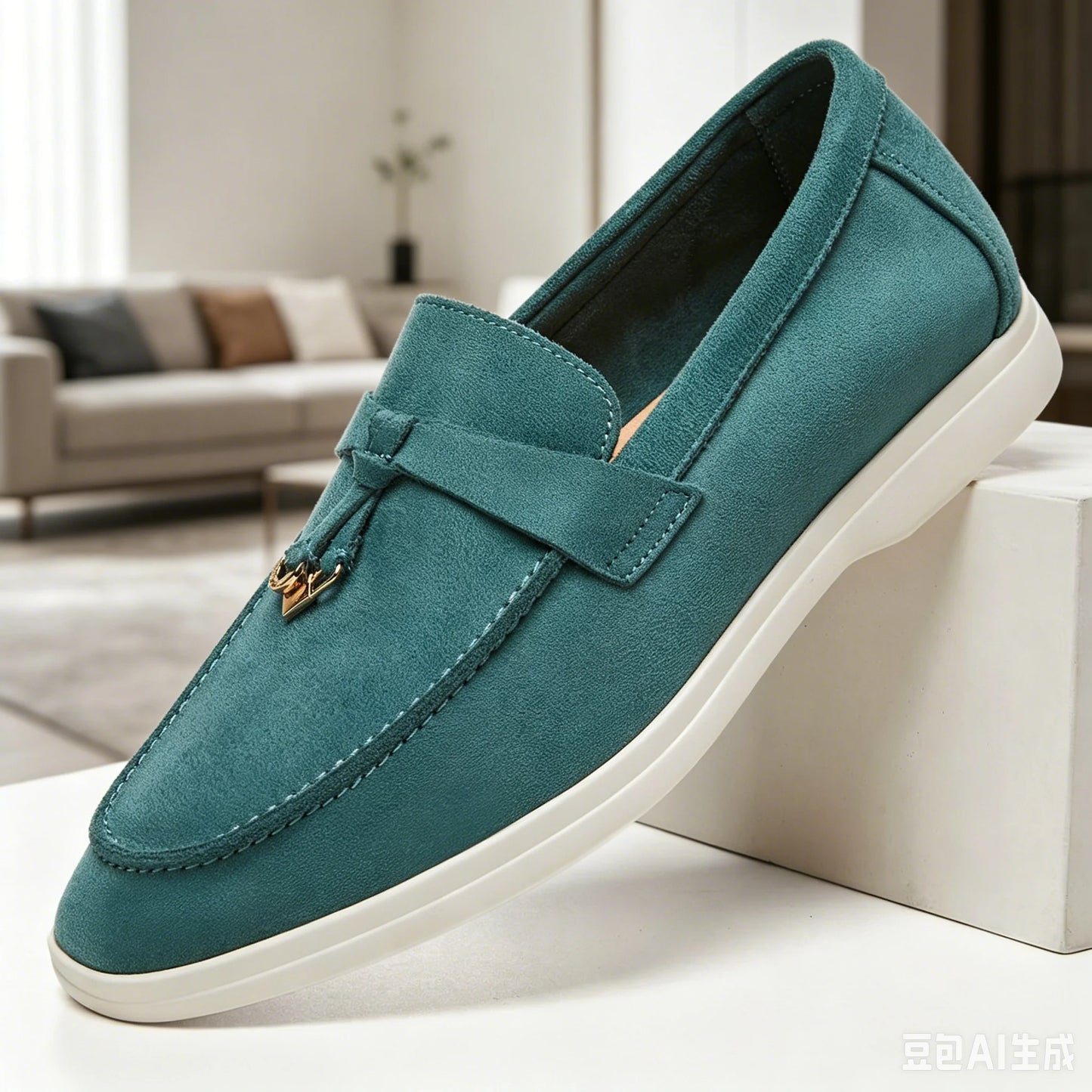 Men Suede Tassel Loafers Slip On Flat Sole Lightweight Non Slip Daily Office Driving Footwear 2026 New Desai