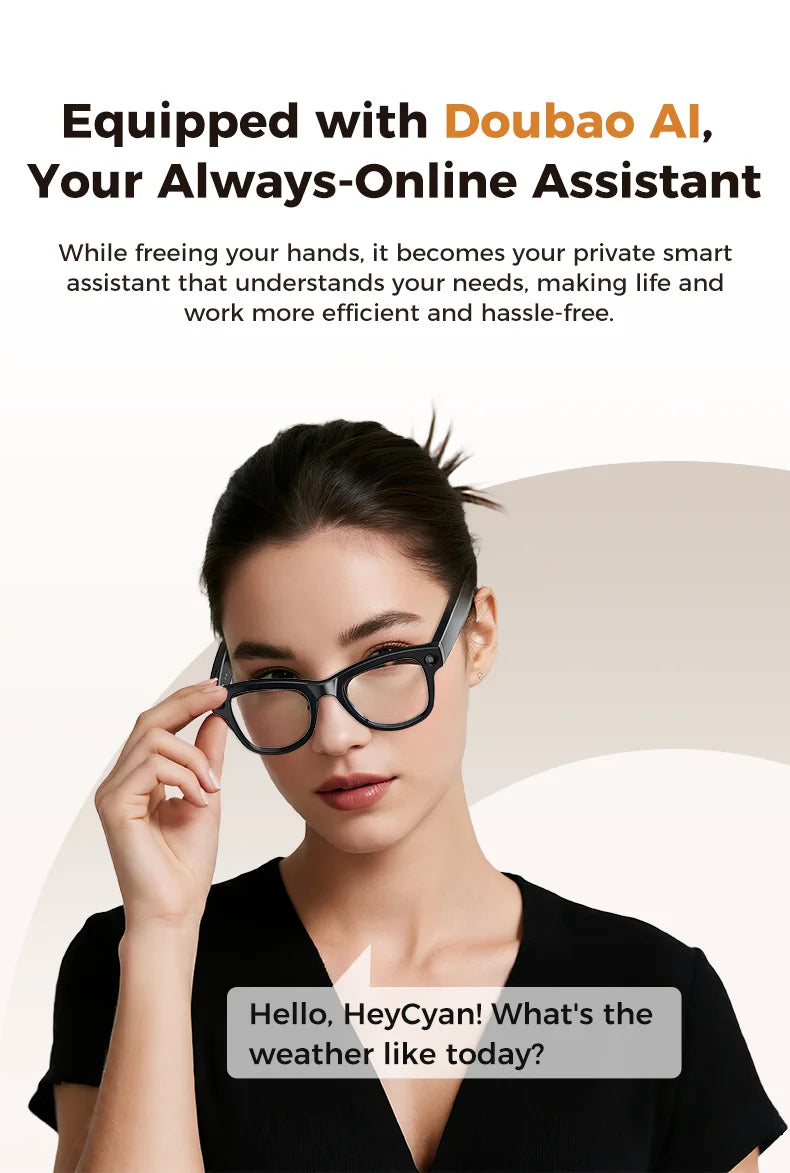 2026New 8MP 4K HD Camera AI Glasses Men 3600mAh Power Bank 32G Memory 160+ Translation Glasses Waterproof Smart Sunglasses Women