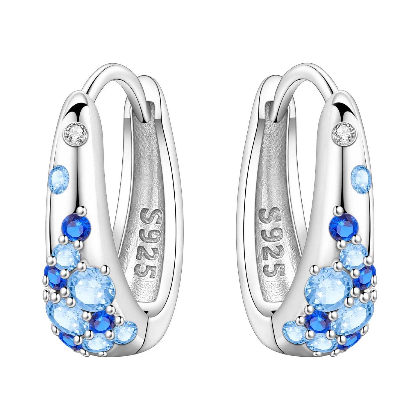 925 Sterling Silver Needle Iris Flower Hoop Earrings for Women Original Elegant Versatile Jewelry Birthday Party Fine Gift 2026