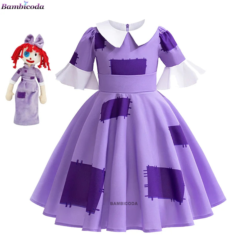 The Amazing Digital Circus Cosplay Costume Halloween Cartoon Circus Pomni Jax Ragatha Caine Jumpsuit Outfits Party Outfit