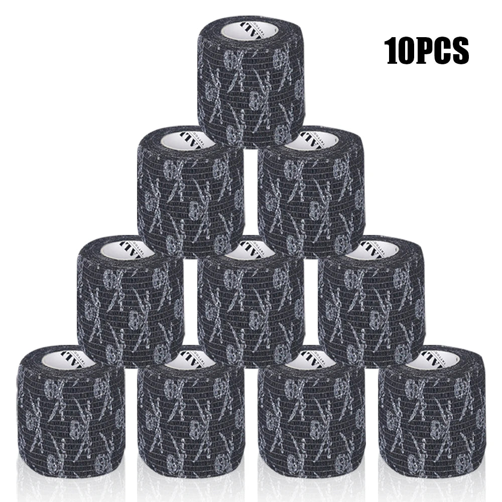 16/10/3PCS Tattoo Grip Bandage Colorful Self Adhesive Wrap 5cm X 4.5m Non Slip Handle Tape Tattoo Machine Grip Cover Supplies