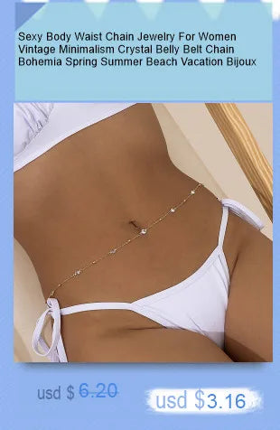 Salircon Punk Imitation Pearl Double Layer Waist Chain Gothic Red Crystal Bead Pendant Belly Chain Women Sexy Trend Body Jewelry