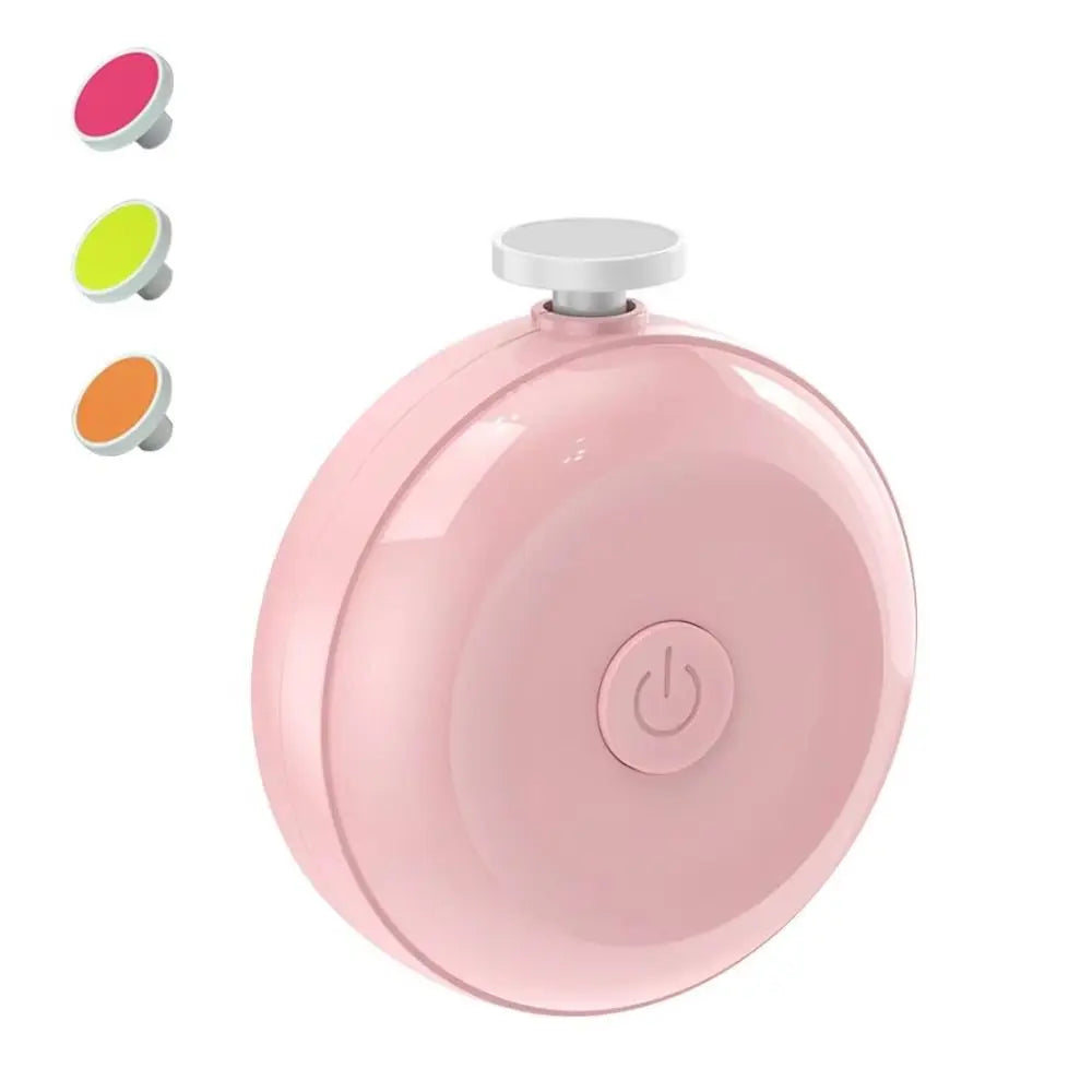 Electric Baby Nail Trimmer Safety Silent Baby Nail Grinder 360° Rotating 6 Grinding Heads Nail Clippers Manicure Tool Set
