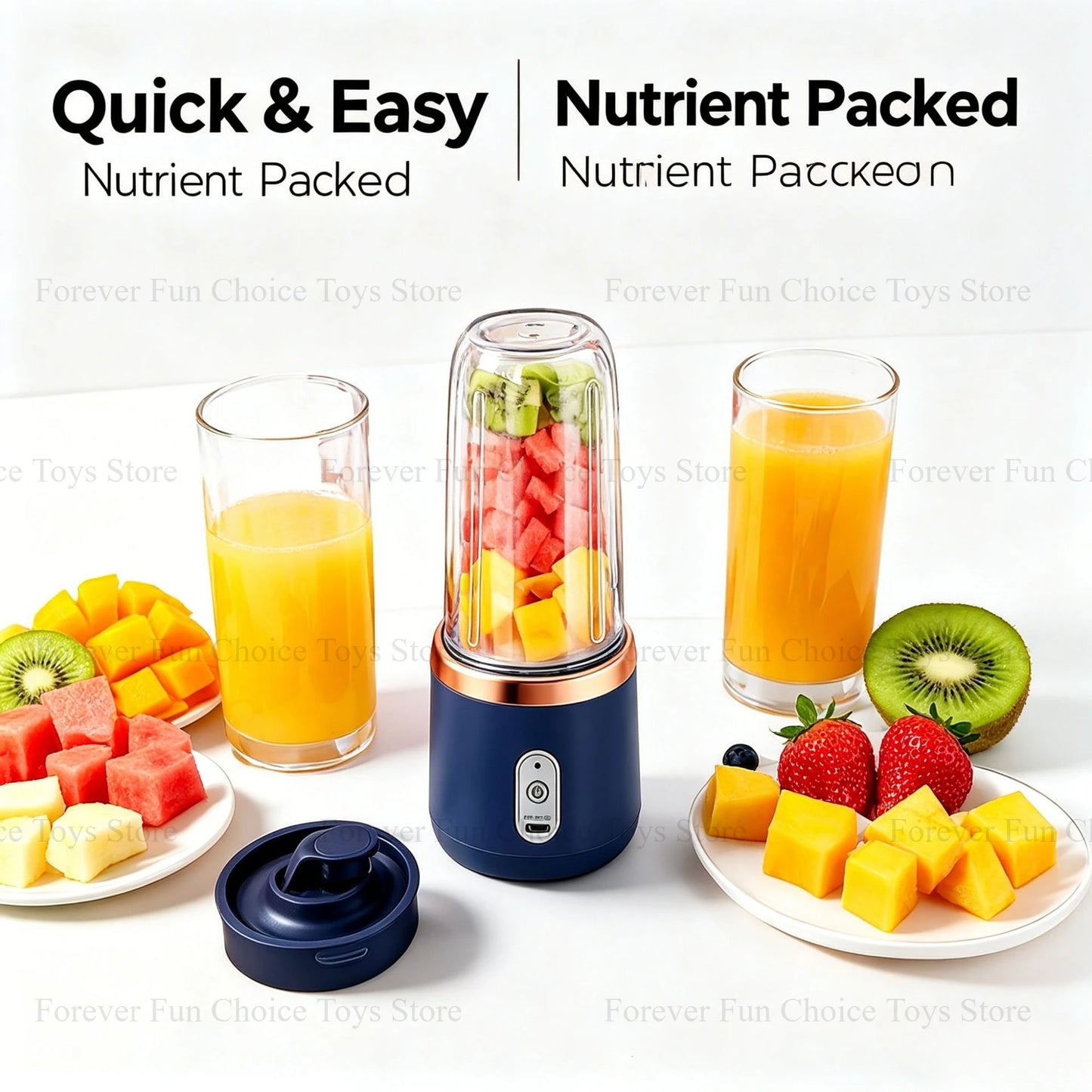 Electric Juicer Portable Small Fruit Juicing Cup USB Charging Outdoor Travel Electric Juicer 400ml Home Kitchen Milkshake Mixer