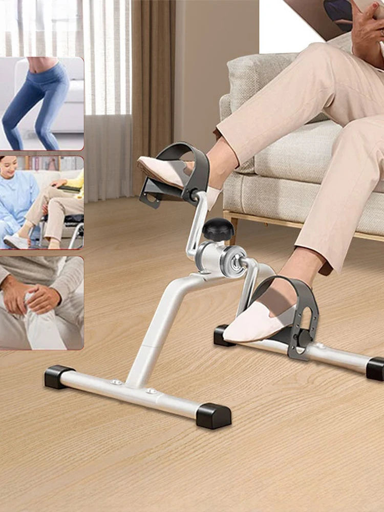 Portable Pedal Exerciser Mini Exercise Bike Adjustable Resistance Foot Peddler Machine Non Slip for Indoor Leg Rehabilitation