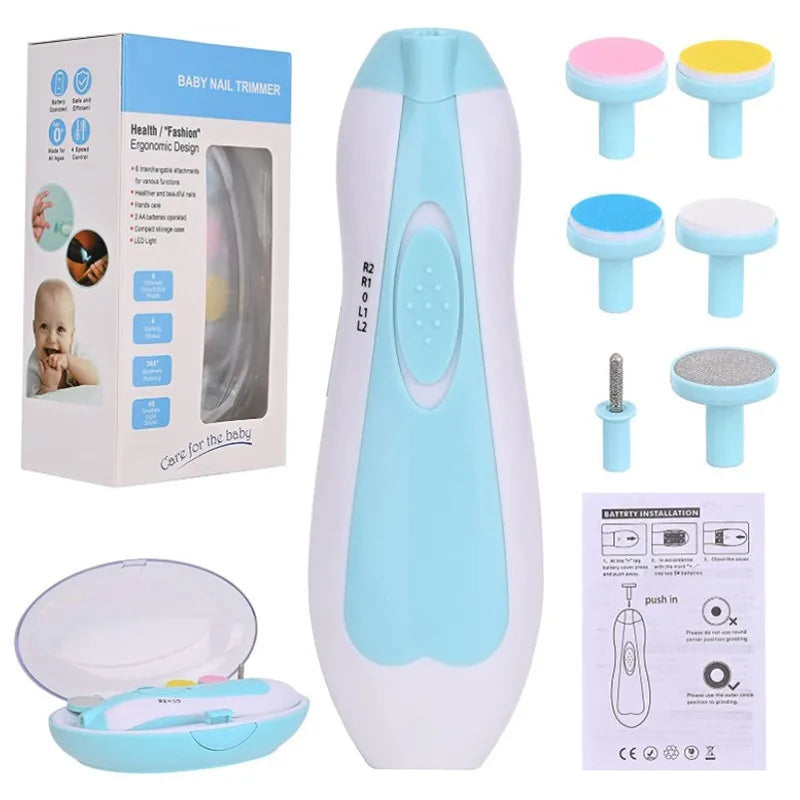 2026 Baby Electric Nail Trimmer Kid Nail Polisher Tool Baby Care Multifunctional Fingernail Cutter Trimmer Infant Manicure Set