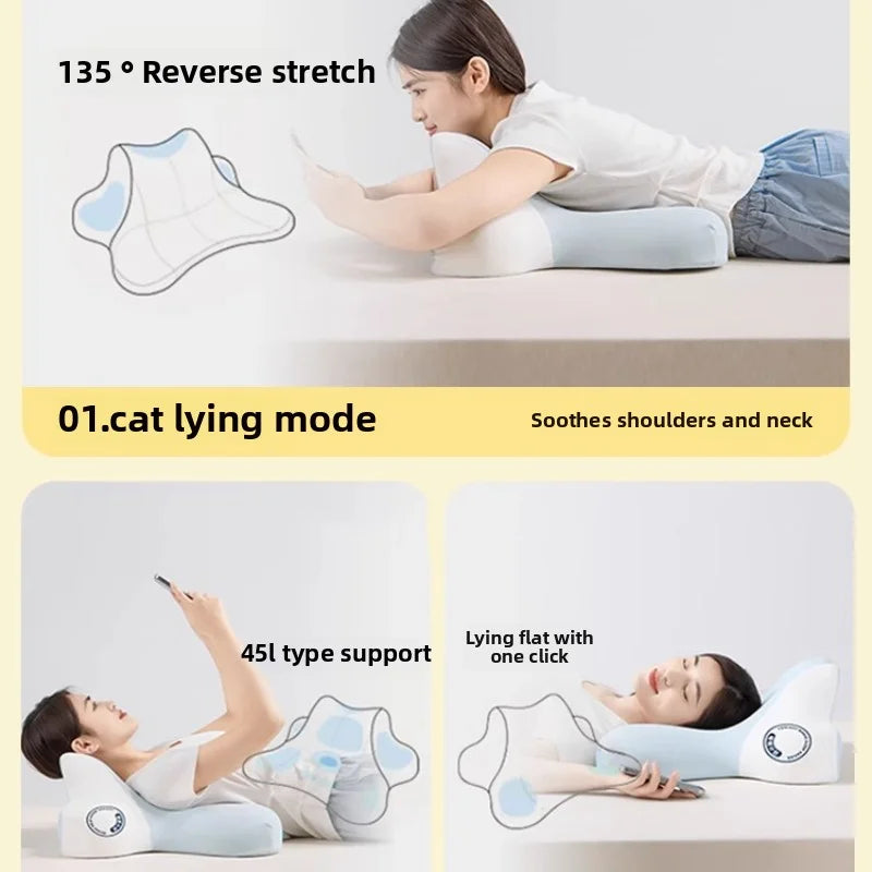 Sleeping Pillow Multifunctional Pillow Core Protecting Cervical Vertebra Pillow Helping Sleep Reading and Playing Mobile