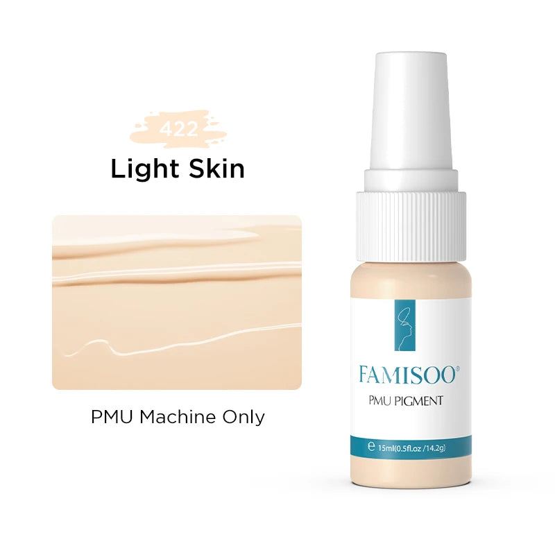 FAMISOO 15ml Permanent Makeup Pigment Microblading Paint Ink Body Art Eyebrows Eyeliner Tattoo Inks Makeup Supplies 0.5OZ