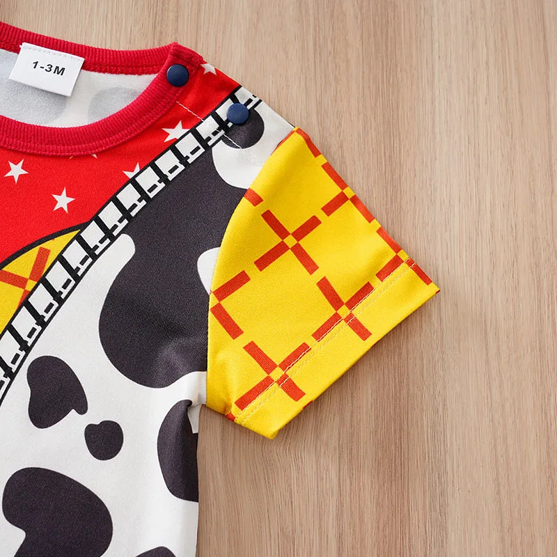 0-24 months newborns Baby Clothes One-Piece Cartoon Anime short-Sleeved Trousers Banquet Summer Fashion neonatal clothing