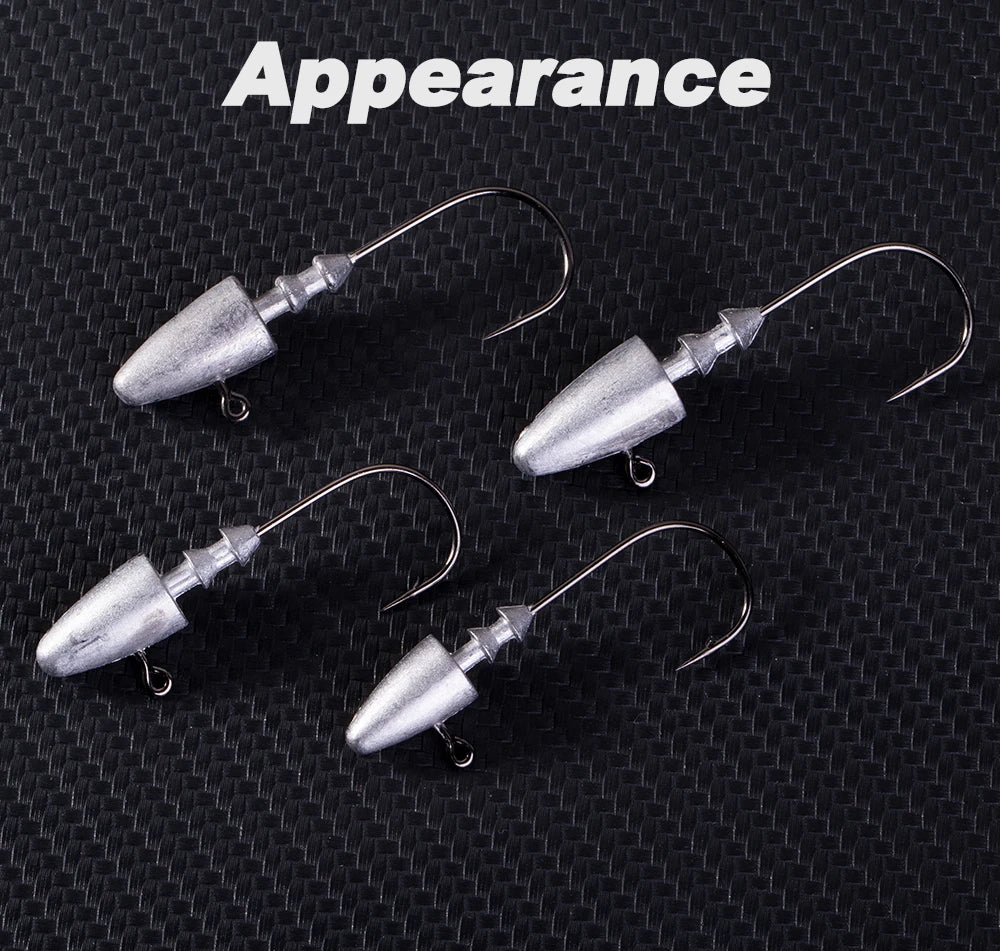 Hunthouse 7g 10g 12g 14g Dart Jig Head Fishing Hook For Soft Lure Sharp High Carbon Steel Fishhooks Equipment Gear Tackle LW308