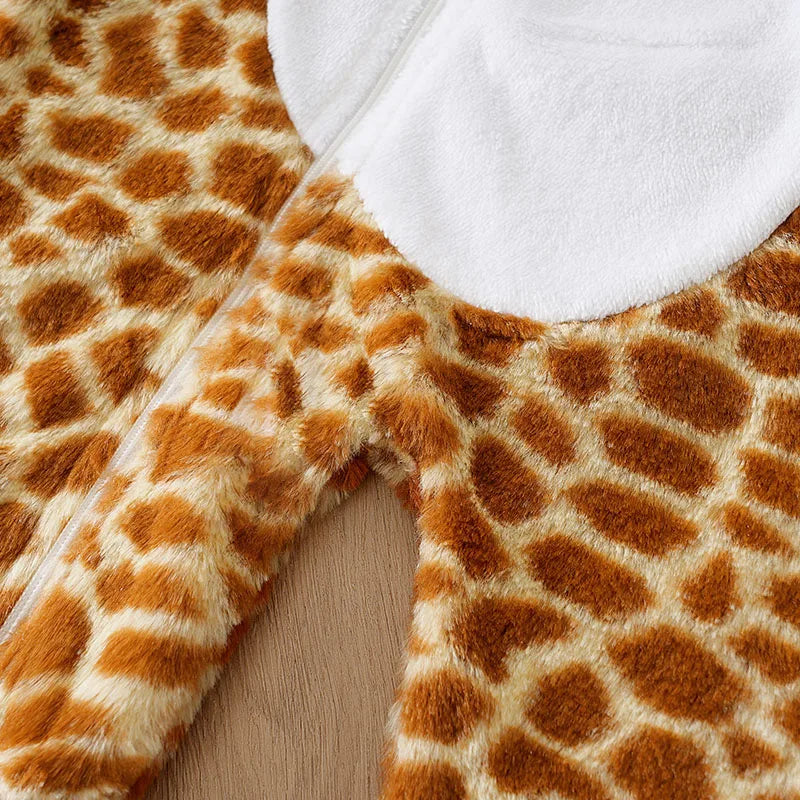 Autumn and Winter Baby Onesie Warmth Comfortable Giraffe Lovely Newborn Baby Boy Girl  0-18 Months Toddler Jumpsuit Hoodie Soft