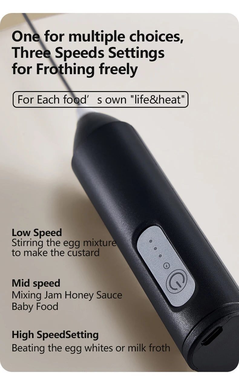 Wireless Milk Frothers Electric Recharge Handheld Blender Electrical Small Coffee Maker Whisk Mixer For Coffee Cappuccino Cream