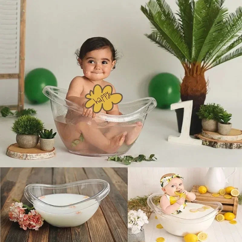 Newborn Photography Props Transparent Bathtub Bucket Baby Photography Furniture Boy Girl Boy Fotografie Accessoires Posing Props