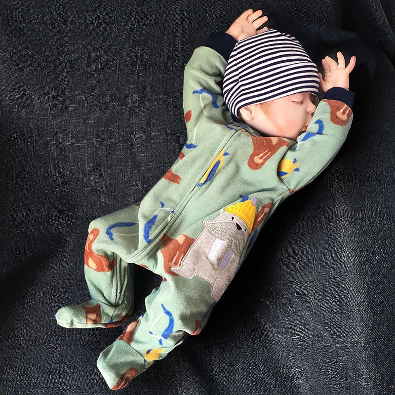 Newborn Baby Clothing Winter Boys Jumpsuit Fleece Overalls Infants Baby Clothes Warm New Born Home Dress Toddler Girls Costume