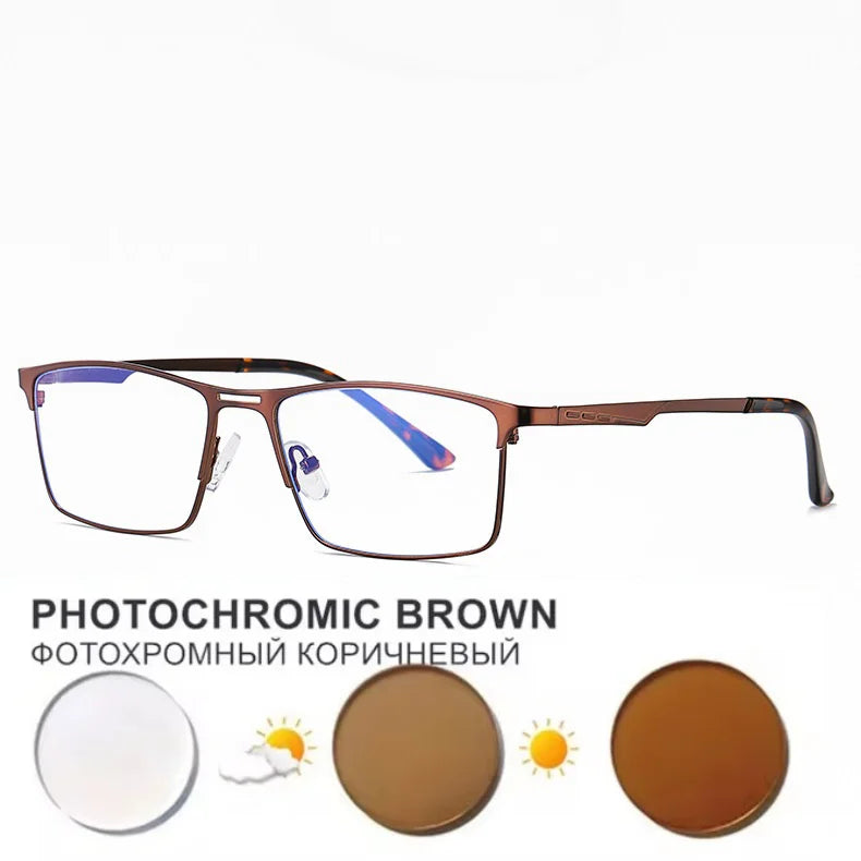 Fashion Metal Myopia Classic Color Changing Glasses Ball Luminosity0 ~ 600Degree
