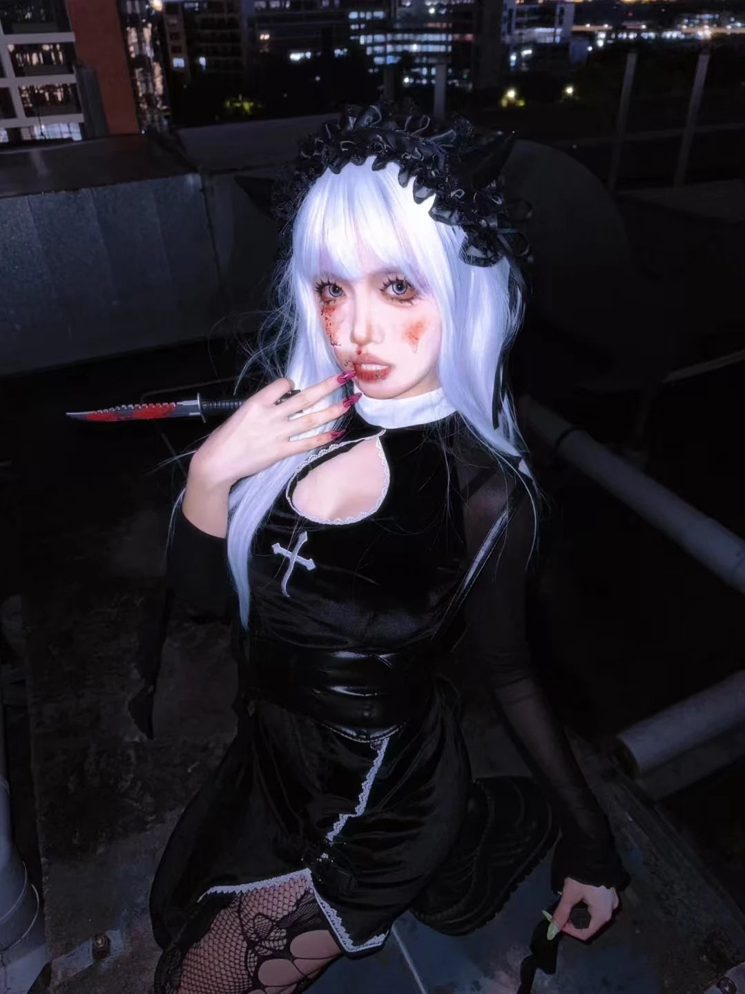 2026 Halloween Costumes For Women Nun Cosplay Dress Gothic Sexy Tempting Uniform Party Performance Clothing Horror Movie Prop