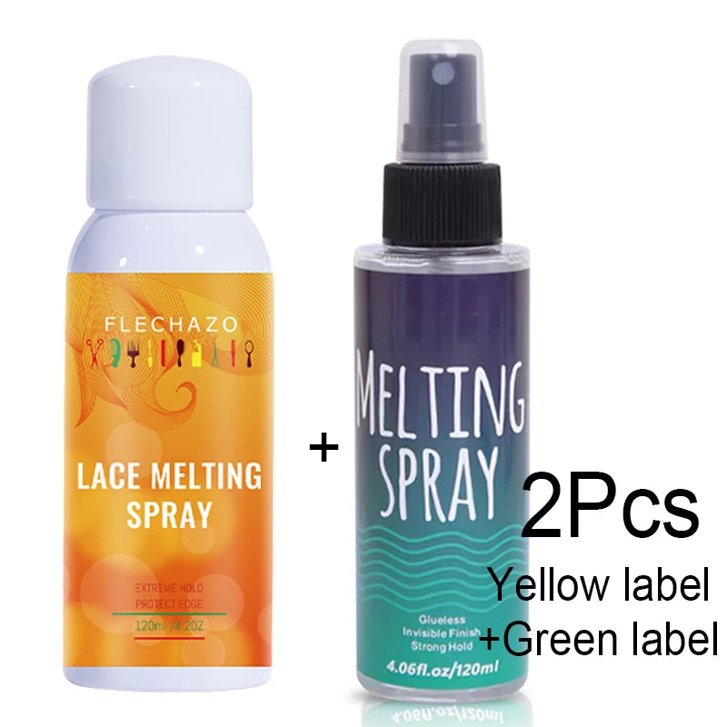 Glueless Wig Install Lace Melting Spray 1-2 Packs Edges Lay Down Lace Melt Strong Secure Hold Spray Home Or Travel Easy To Use