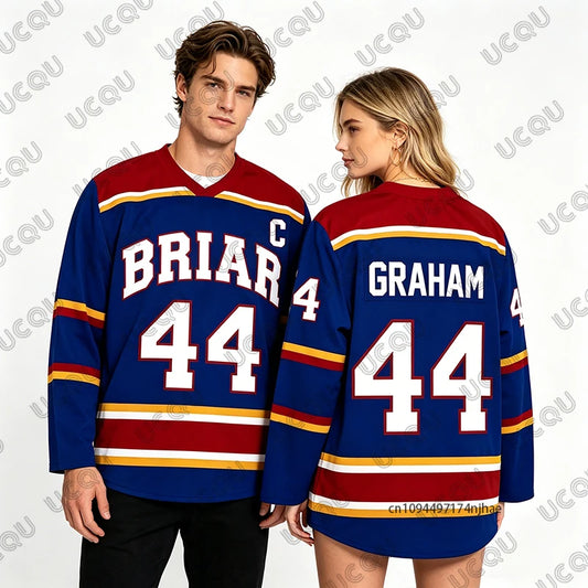 2026 Off Campus Briar University Hockey Jersey Graham 44 22 DI LAURENTIS 66 Tucker46 Men Women Long Sleeve T-shirt Sports Tops