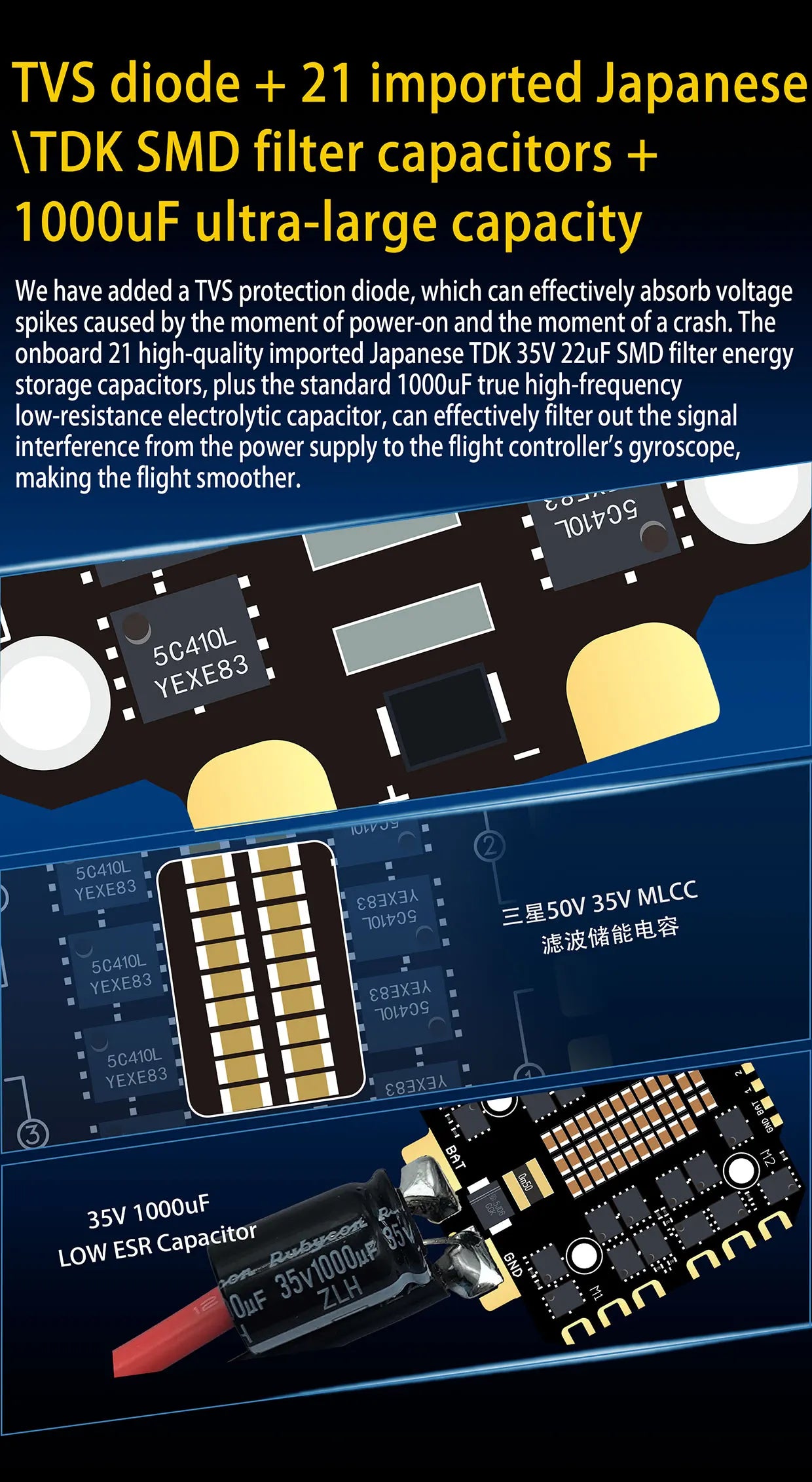 DAKEFPV F722 Flight Control FC 3-12S 100A 120A 4in1 ESC F722 Flight STACK 30x30mm For Remote Control FPV Racing Drone