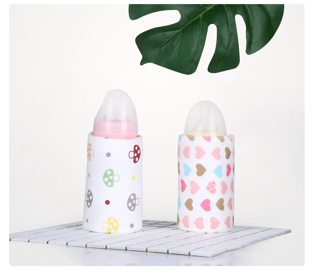 USB Baby Bottle Warmer Portable Travel Infant Baby Feeding Bottle Warmer Heater Thermostat Heated Cover Milk Bottle Heater Bags