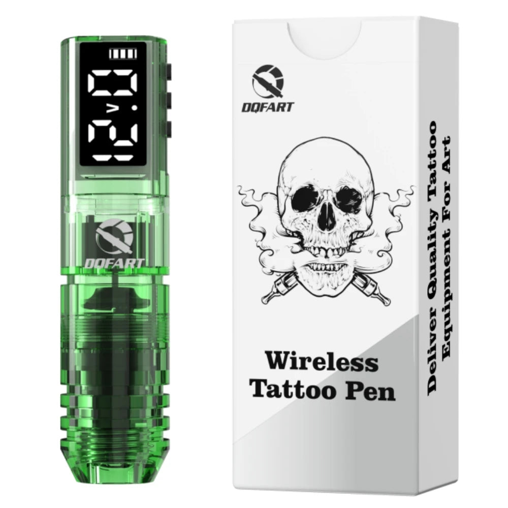 DQFART Hot Poseidon Wireless Tattoo Machine Pen 3Styles 6Colors 1600mAh Safe Professional Artists Creative Designs Beginner