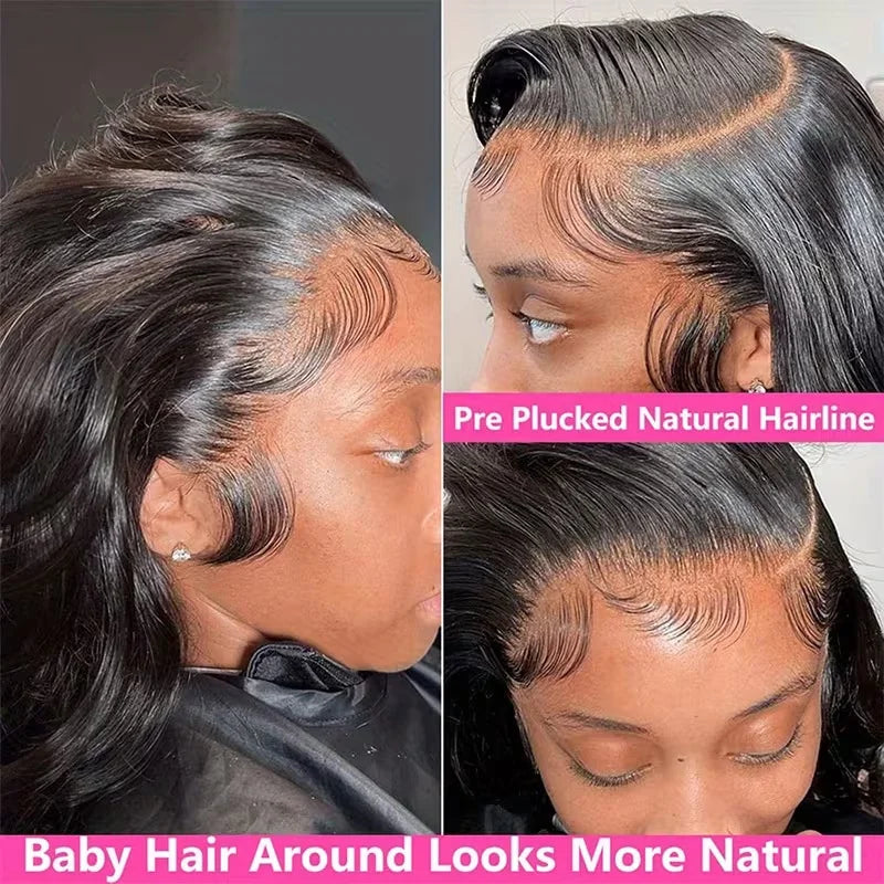 250% Density 42 Inch 13x4 Body Wave Lace Frontal Wigs Human Hair Pre Plucked 13x4 Frontal Wigs Human Hair HD Lace Body Wave Wigs