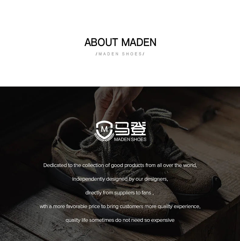 Maden Retro 70's Casual Sneakers for Men's Fall and Winter Thick Sole Sporty Jogging Breathable Casual Shoes