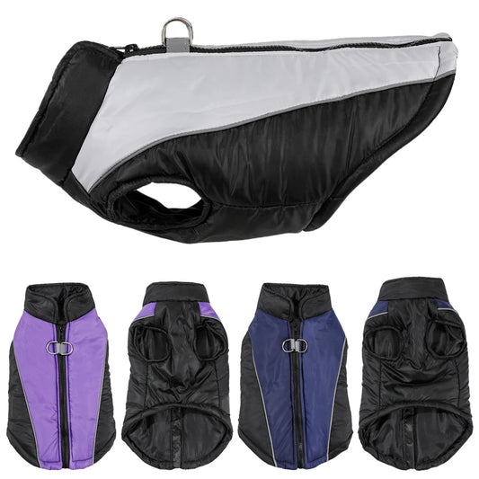 Winter Dog Clothes Reflective Waterproof Pet Jacket Vest For Small Medium Dogs Cat Chihuahua Pug Coat With D-ring Pug Outfits