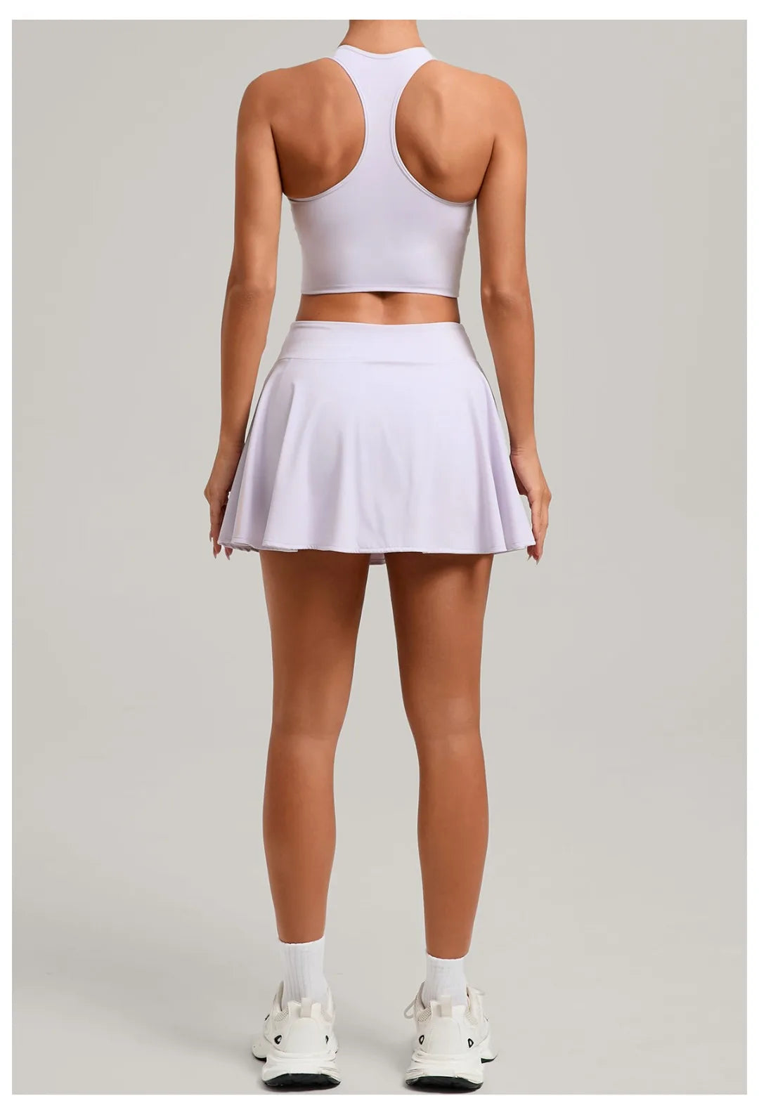 Women's Tennis Skirt Sets Golf High Waist Hip-lifting Anti-Exposure Pokets Fitness Running Sports Beauty Back Vest Workout Suits