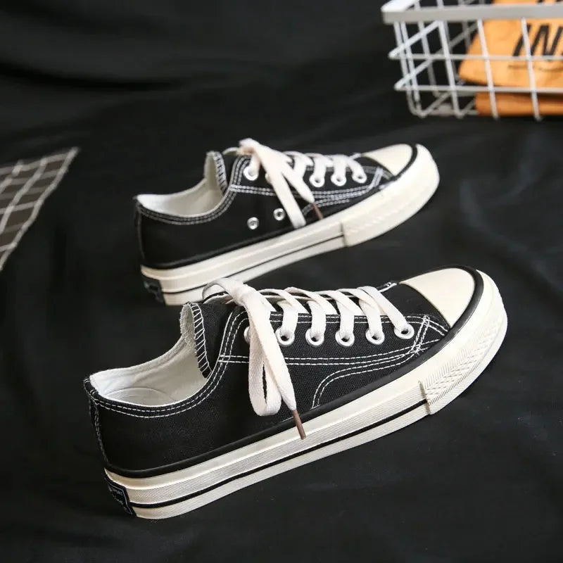 Women's Canvas Shoes Spring Autumn Universal Platform Flat Heel Synthetic Inner Material Rubber Sole Magic Tape Casual Shoes