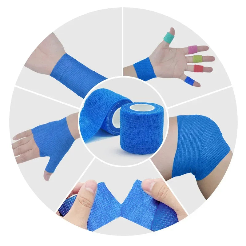 6/12/24pcs Self Adhesive Bandage Wrap, Cohesive Bandage Wrap for Sport & Athletic, Breathable Vet Wrap for Wounds
