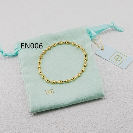 VKVVA Fashion Jewelry Gold-plated Classic Sincerity Pattern 4mm Bead Bracelet for Women Unique Gifts