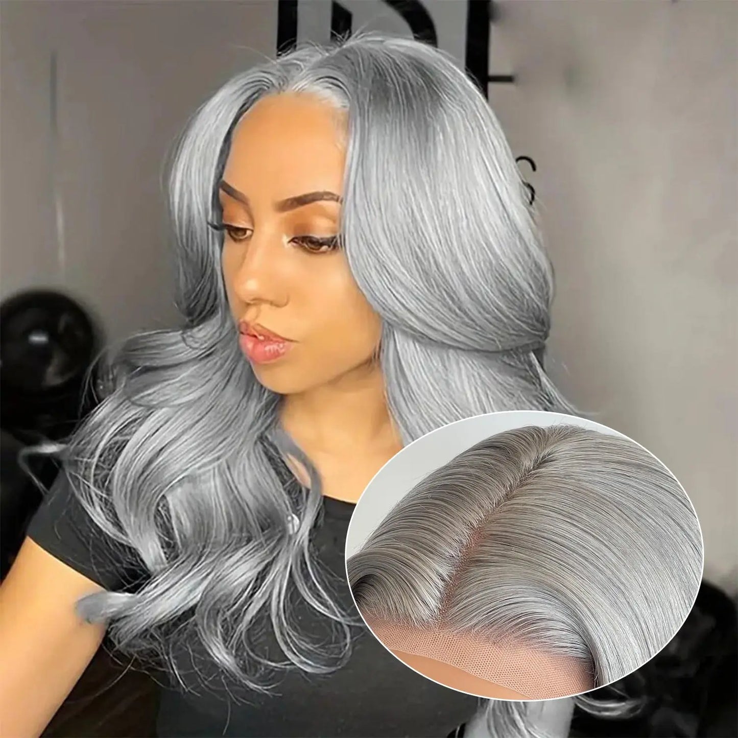 36 Inches Silver Grey Body Wave 13x4 Lace Front Wigs 613 HD Lace Frontal Wig 13x6 Colored Body Wave Human Hair Wigs For Women