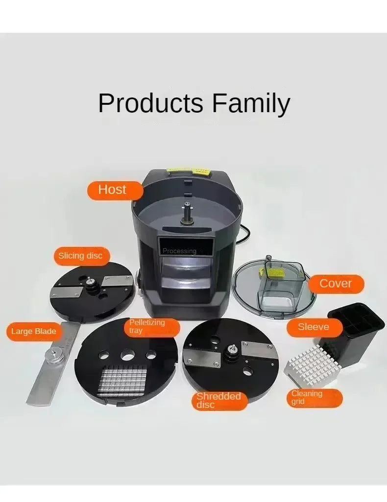 Commercial Vegetable Chopper 3 in1 Multifunctional Electric Cutting Machine Carrot Potato Slice Shred Diced Food Processor