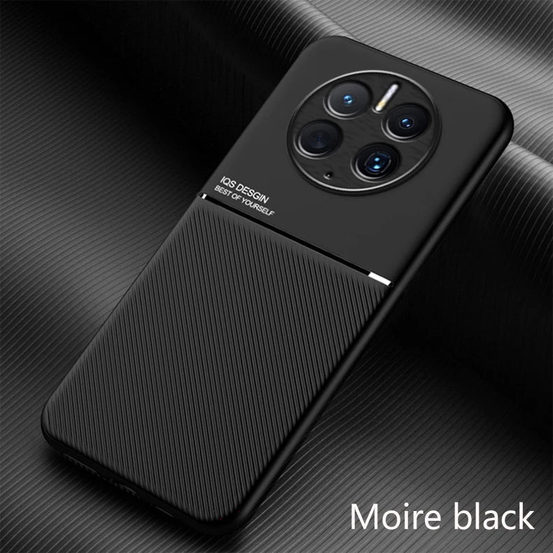 For Huawei Mate 50 Pro Case Car Magnetic Leather Cover Soft Frame Funda On For Mate 50 Pro Mate50 Pro Phone Cases Capa